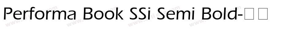 Performa Book SSi Semi Bold字体转换